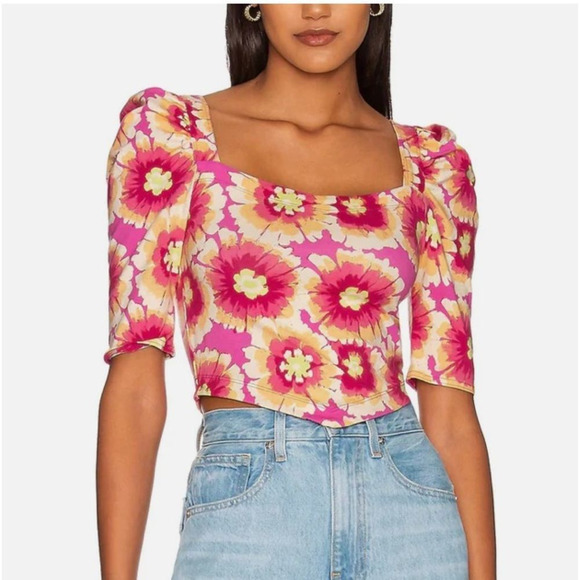 Free People Tops - NWT Free People Give Me More Top In Pop Combo Ladies Small